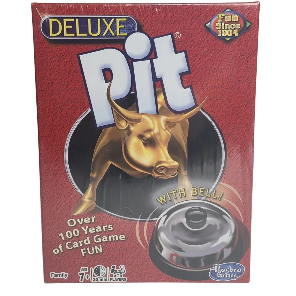 Deluxe Pit Corner The Market Classic Card Game with Bell Hasbro New Sealed